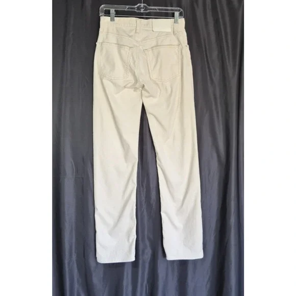 Moussy Vintage SAAB Corduroy Slater Cream Straight Leg Jean Pants 25 - Picture 4 of 8